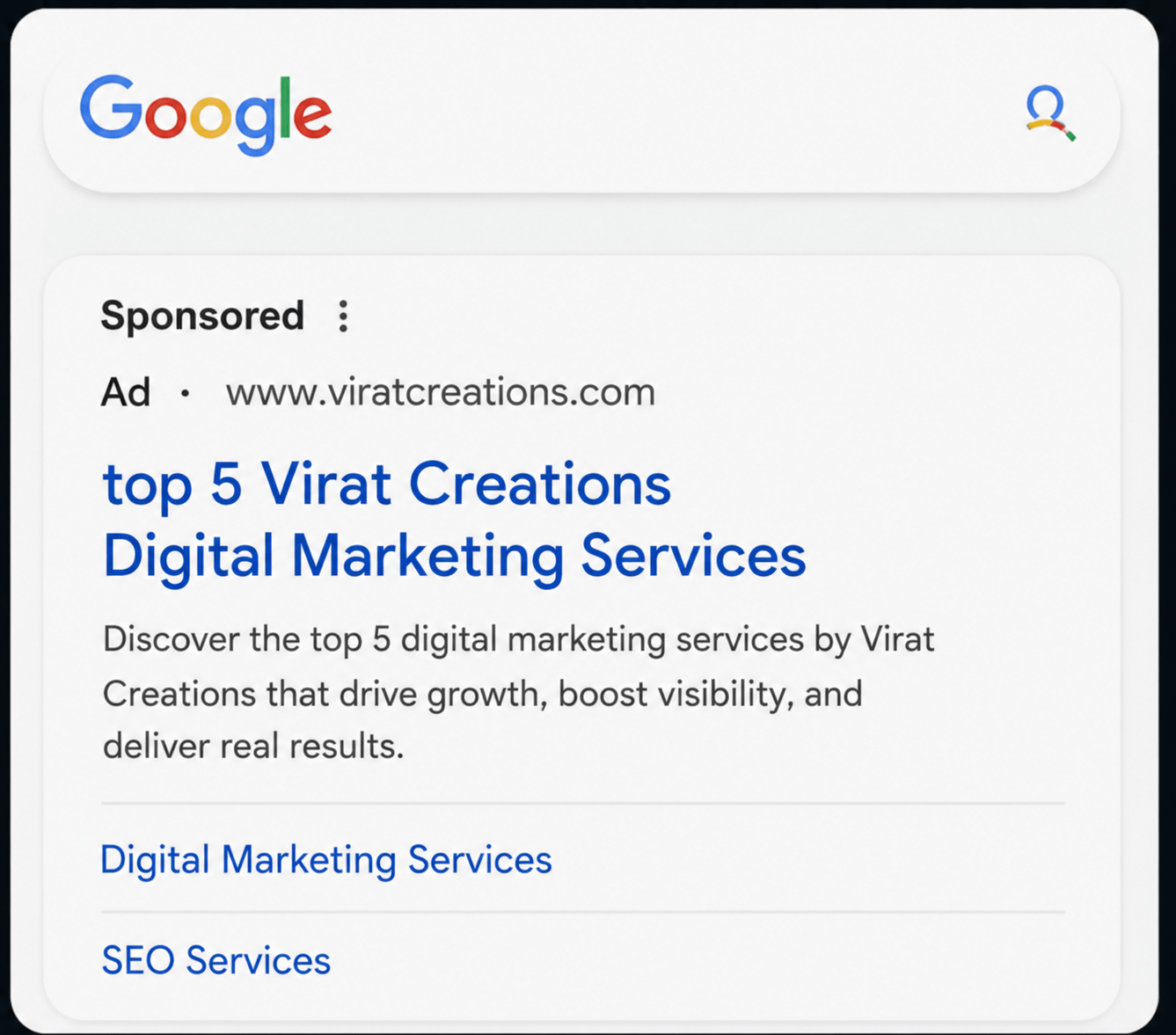 top 5 Digital marketing service - Virat Creations